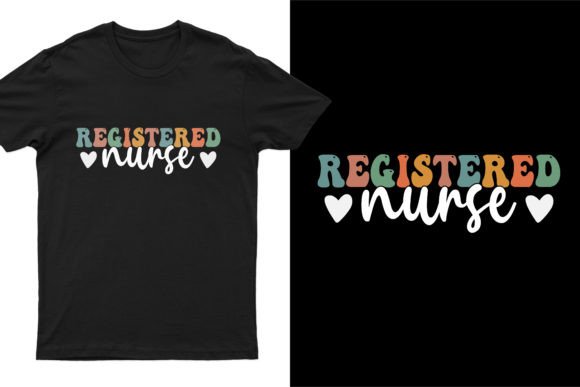 Colorful Groovy Nurse T-Shirt Design