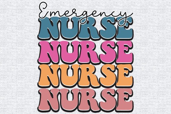 Emergency Nurse Retro Graphics and Print Templates