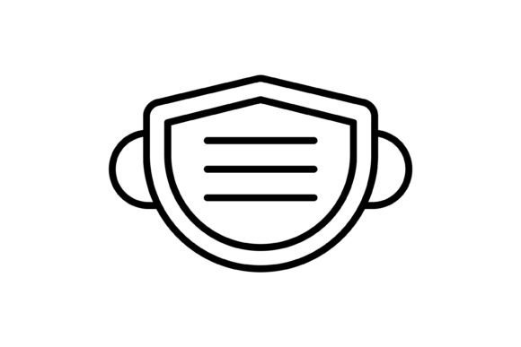 Medical Mask Outline Icon Graphics and Icons