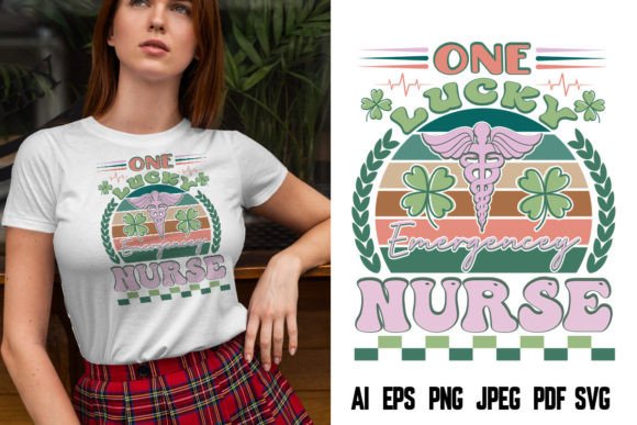 One Lucky Emergency Nurse St. Patrick's Graphics