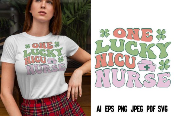 One Lucky Nicu Nurse St. Patrick's Shirt Graphics