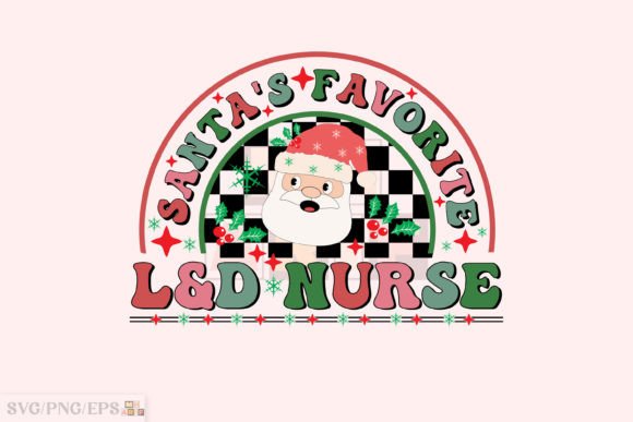 Santa’s Favorite L.D. Nurse Christmas PNG