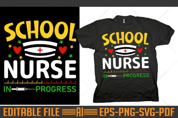 School Nurse in Progress Tshirt Graphics and T-Shirt Designs