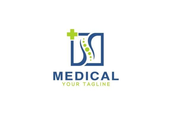 Spine Health Medical Pharmacy Logo Graphics