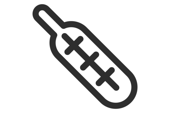 Thermometer Line Icon: Graphics for Medical & Local Branding